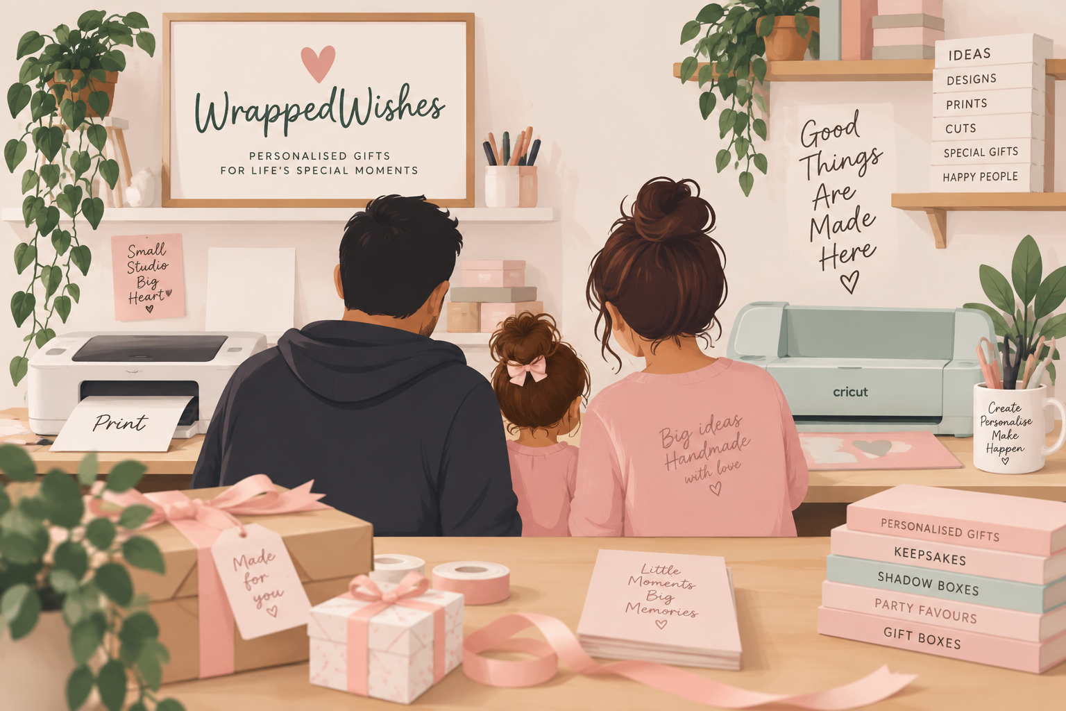 WrappedWishes family-run personalised gift studio in Dunedin